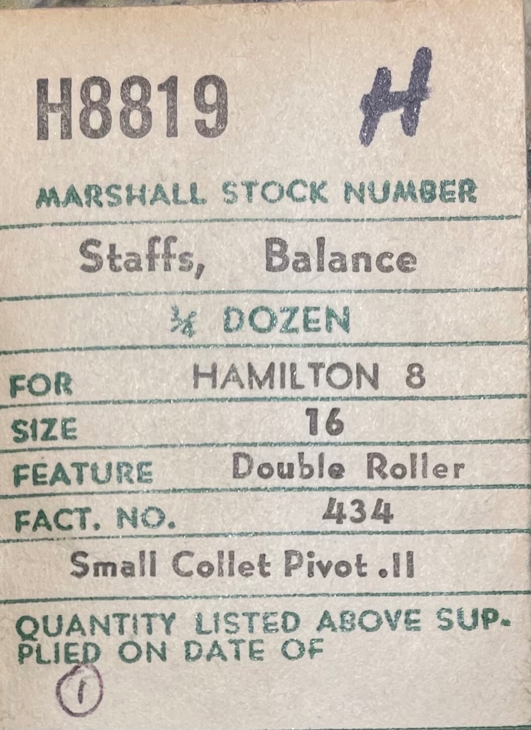 STAFFS #D: Pocket Watch – Illinois, Waltham, Hamilton & New York (Choose)