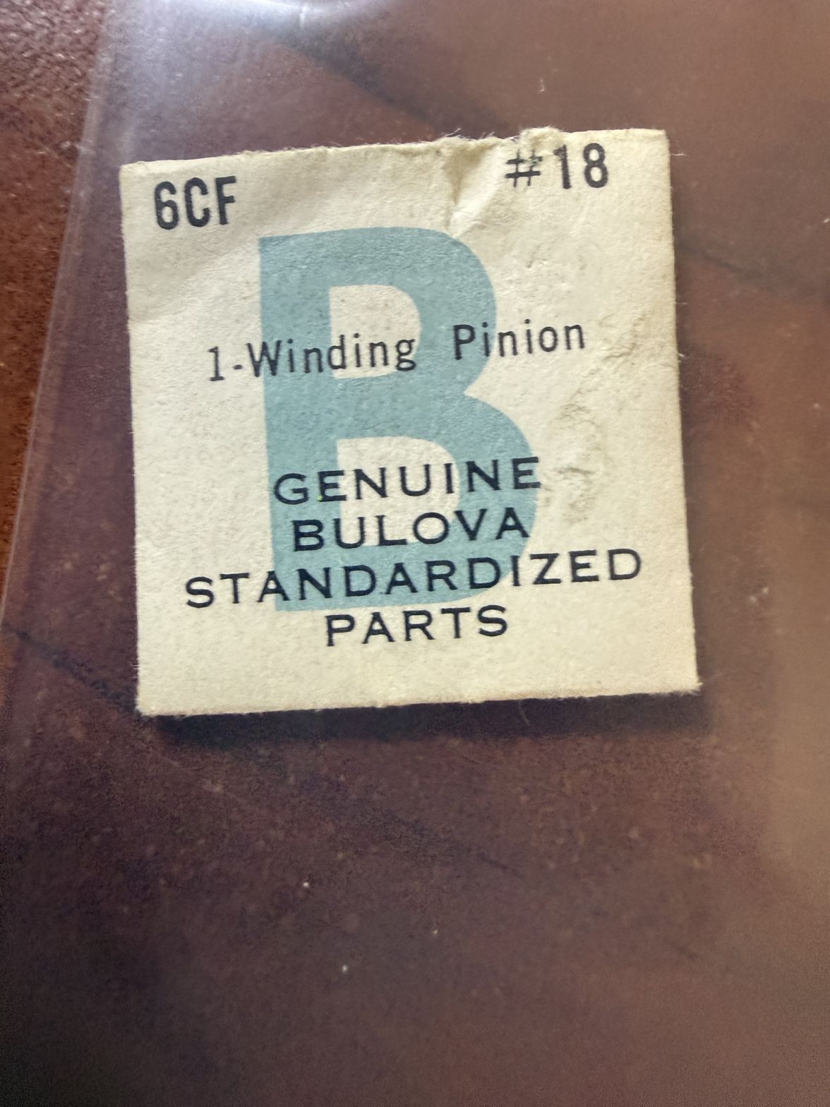 Bulova 6CF Winding Pinion #18 NOS Genuine Vintage Watch Part New Old Stock