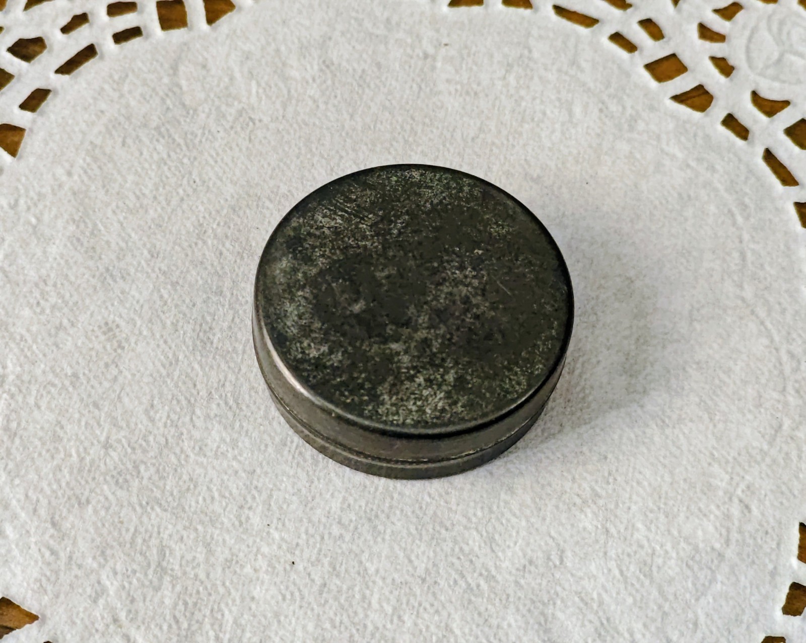 Vintage Watch Parts Including Bulova In A Small Metal Tin Can Approx 13 X 38mm