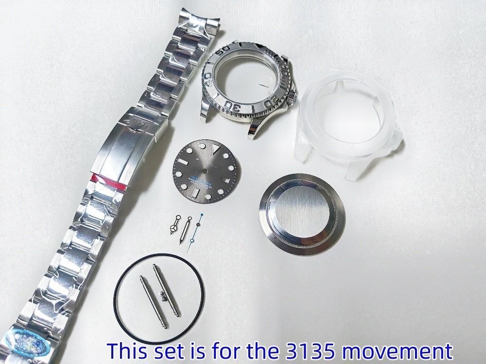 DIY 40MM Stainless Steel Watch kit For 2824 2836 3135 After-sales Accessories