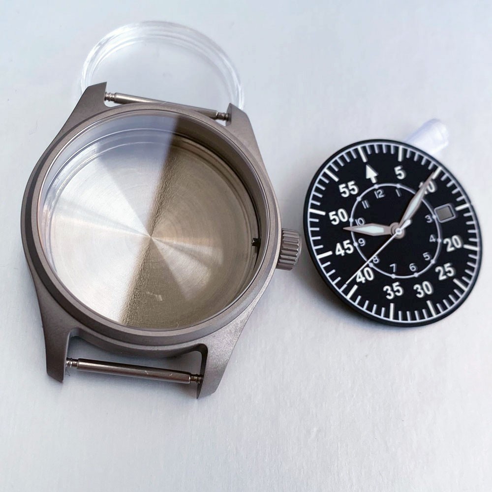 Titanium Case Sapphire Glass Watch Case Fit NH35 NH36 ETA2824 2836 Miyota 8215