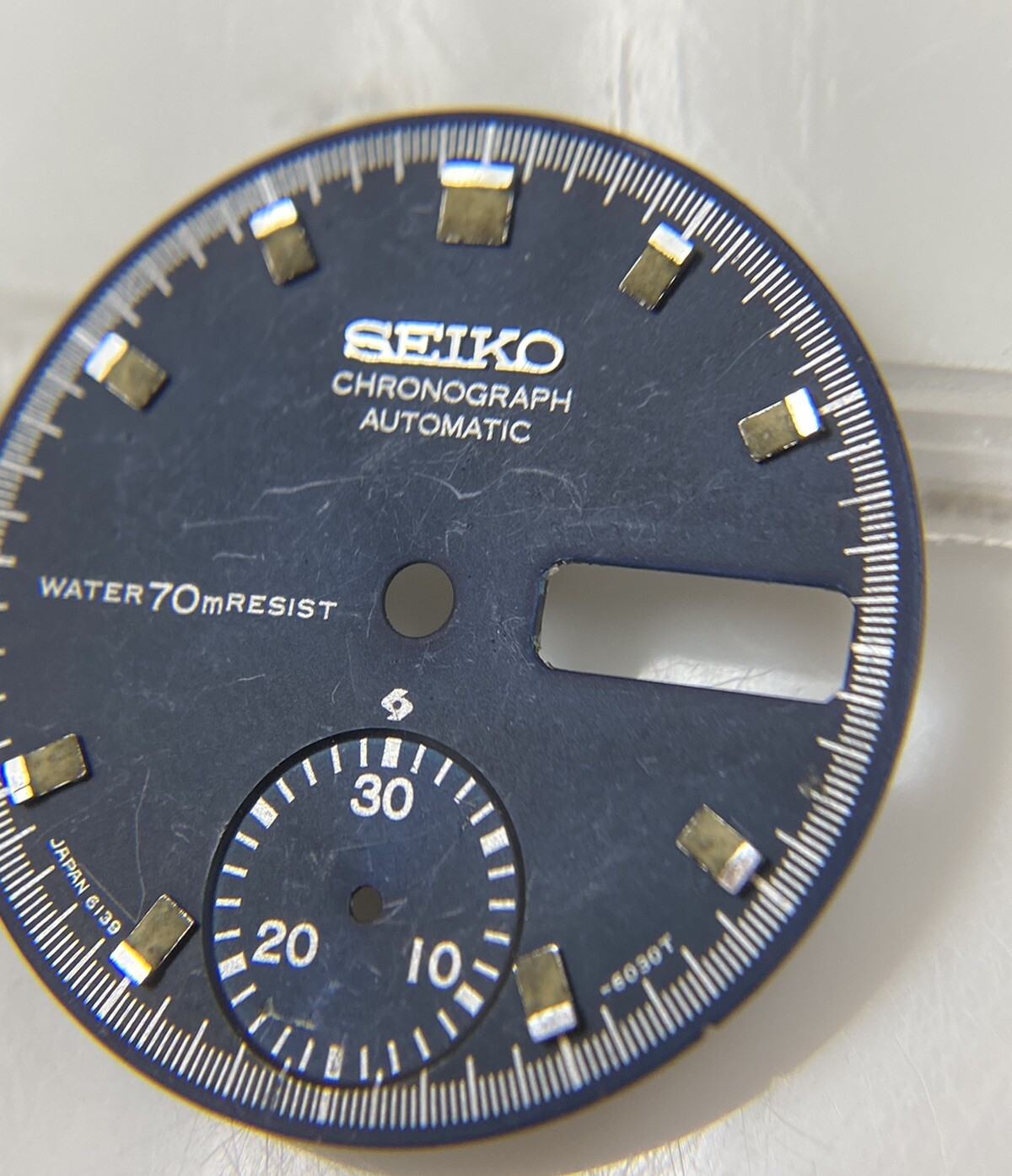 Original Seiko Pogue 6139-6030T Navy Blue 27.5mm Dial