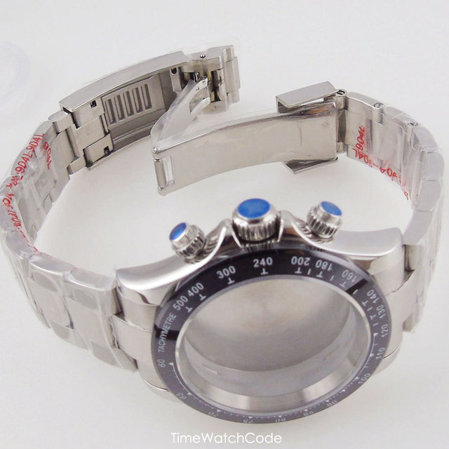 39mm VK63 Watch Case for DAYTONA Men Watch VK64 Movement Sapphire Chronograph