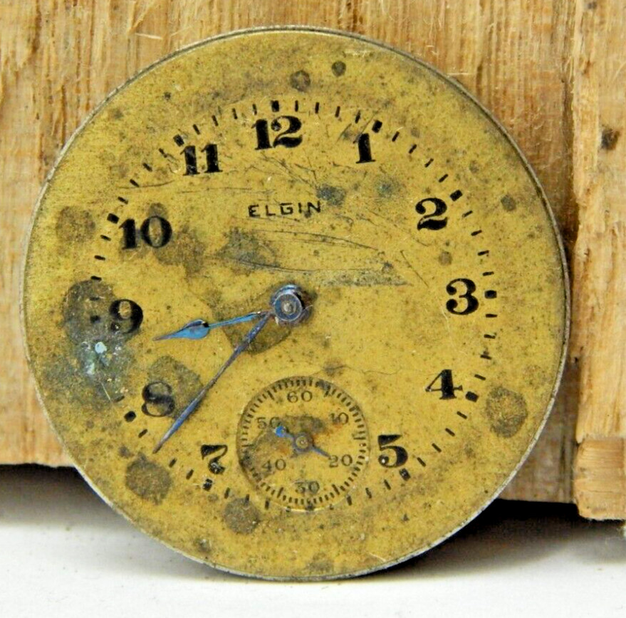 Vintage Elgin 1917 Grade 429 model 2 15 jewel 6/0s watch movement with dial