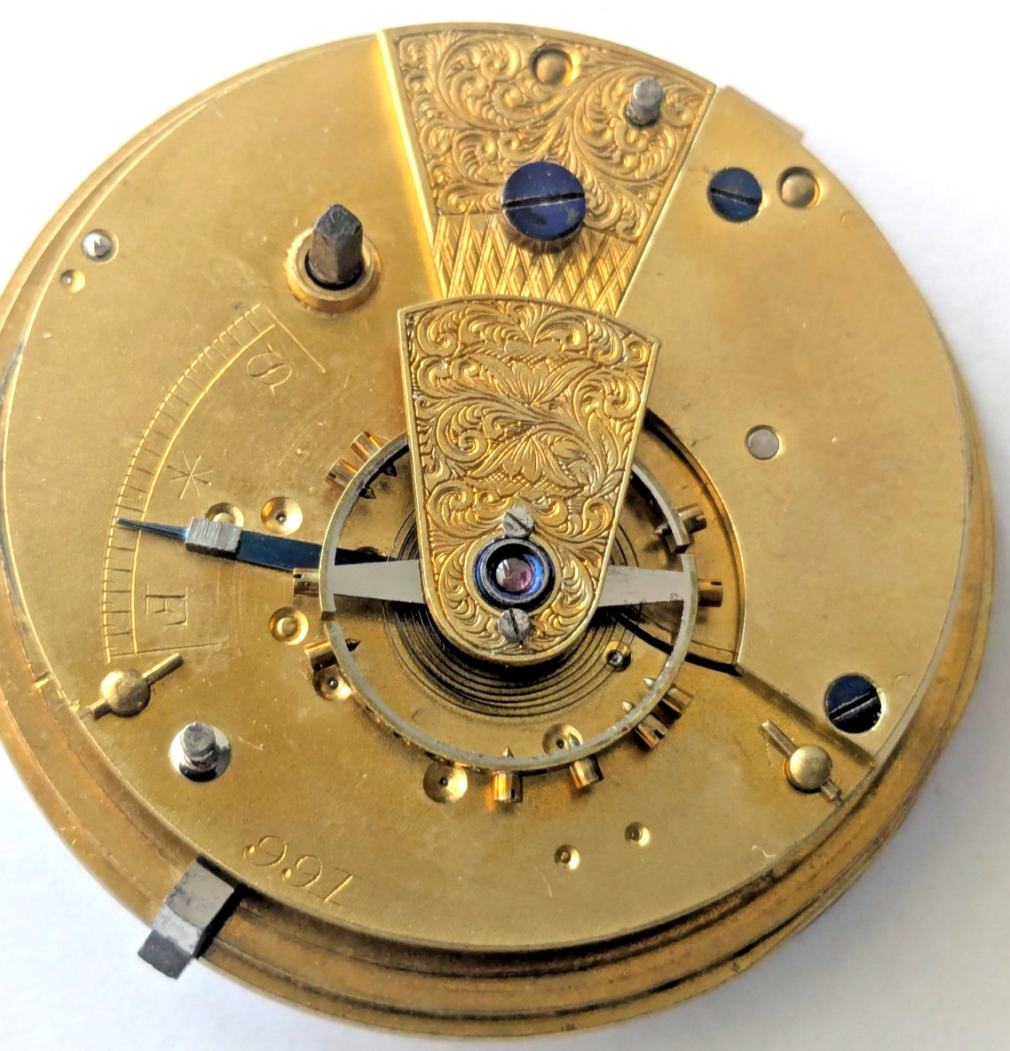 Antique T. Fattorini Skipton Pocket Watch Movement Hands Dial 45.1mm 41