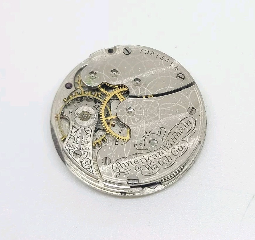 1901 Waltham Model 1891 Grade Seaside 7J 0s Pocket Watch Movement For Repair