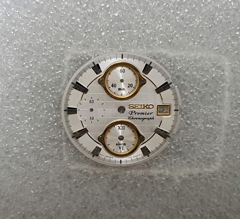 Seiko Premier Chronograph 7T62-0GP8 Watch Dial Part Genuine Seiko Dial Part