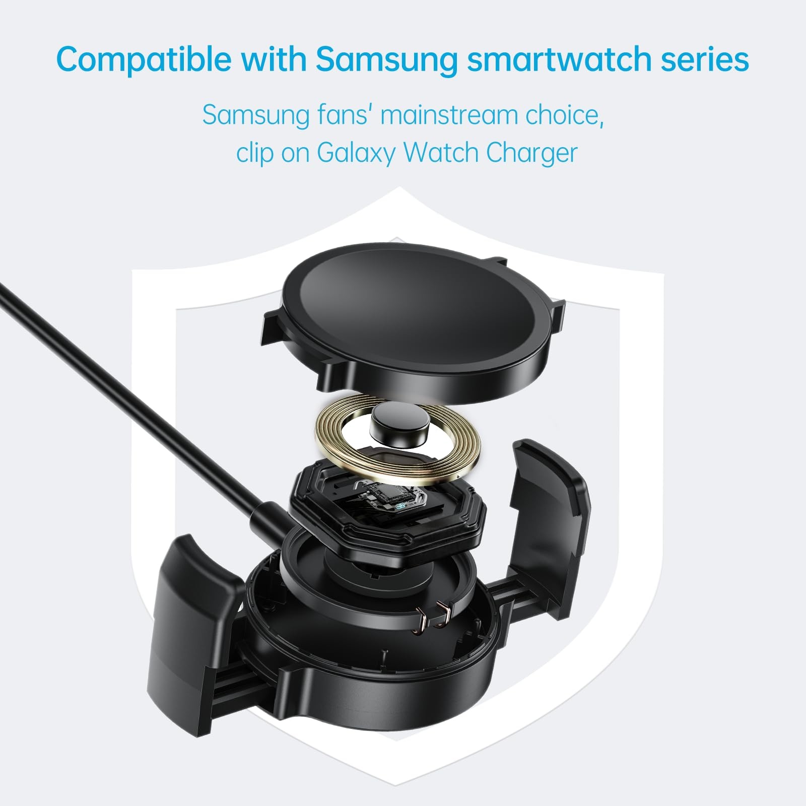 Galaxy Charger,Samsung 8/8 /7/7 Ultra/6/6 /5 /5/4/4 /3 Active2/1,Clip on Gala…