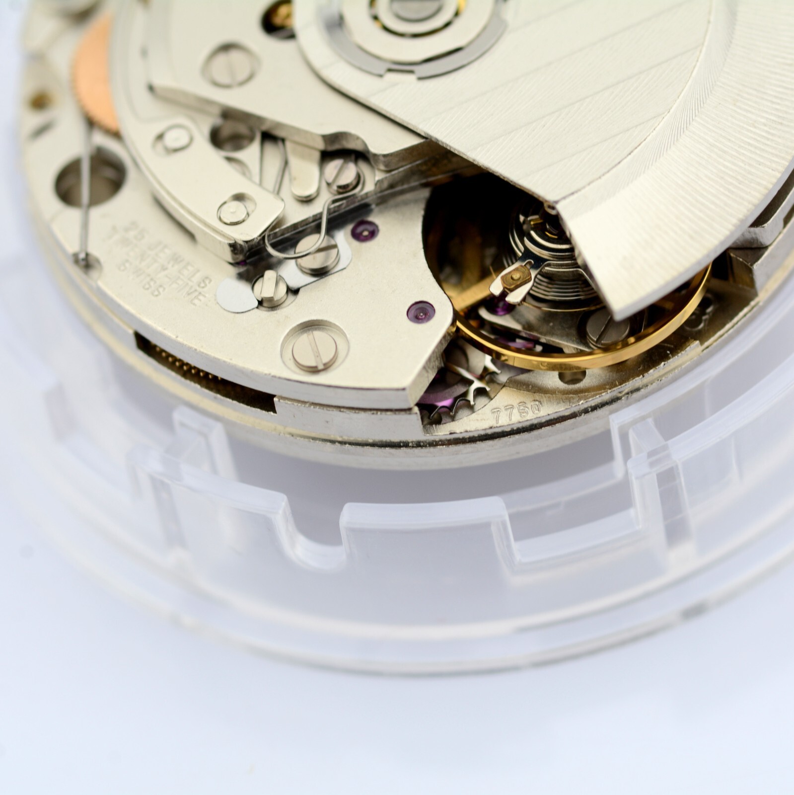 Swiss ETA VALJOUX 7750 25 Jewels Automatic Movement. White , English Day Date