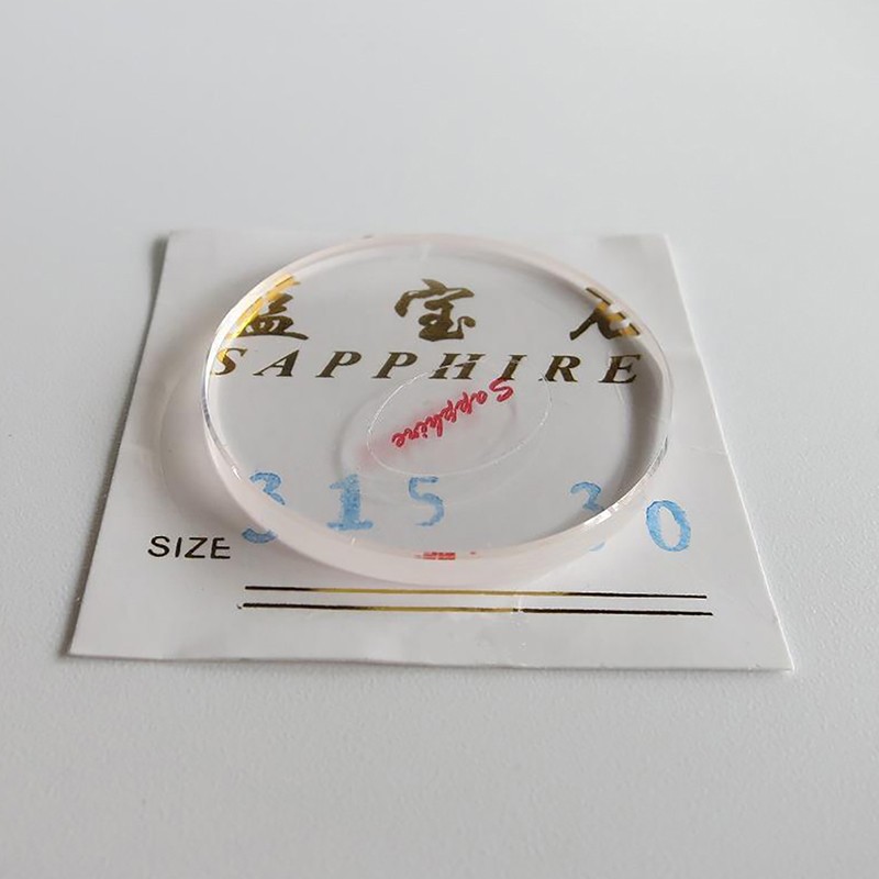 3.0mm Thickness 31.5mm Diameter Watch Flat Sapphire Crystal Glass NEW x