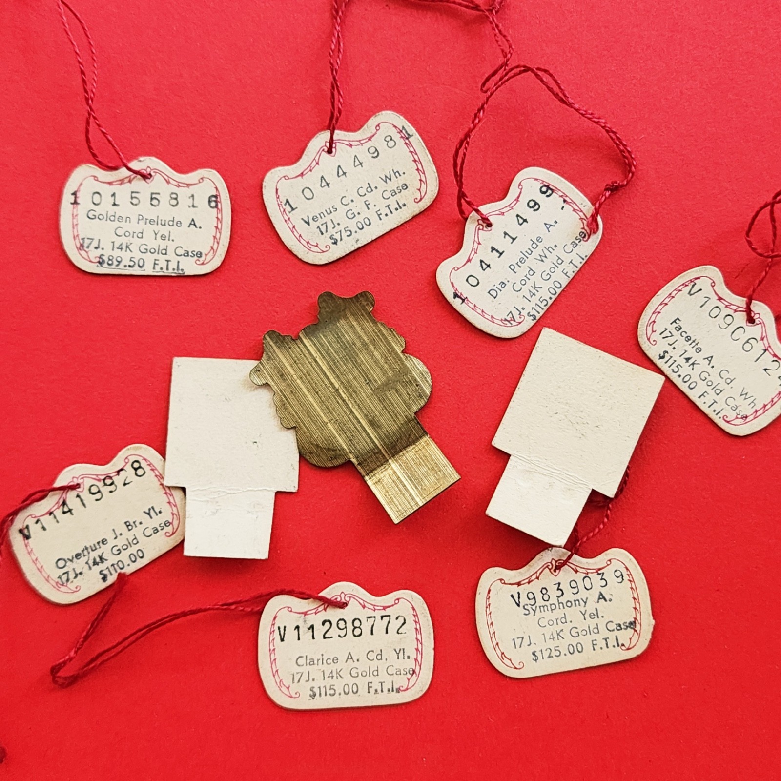 Longines Watch Hang Tag Lot Vintage Display Store