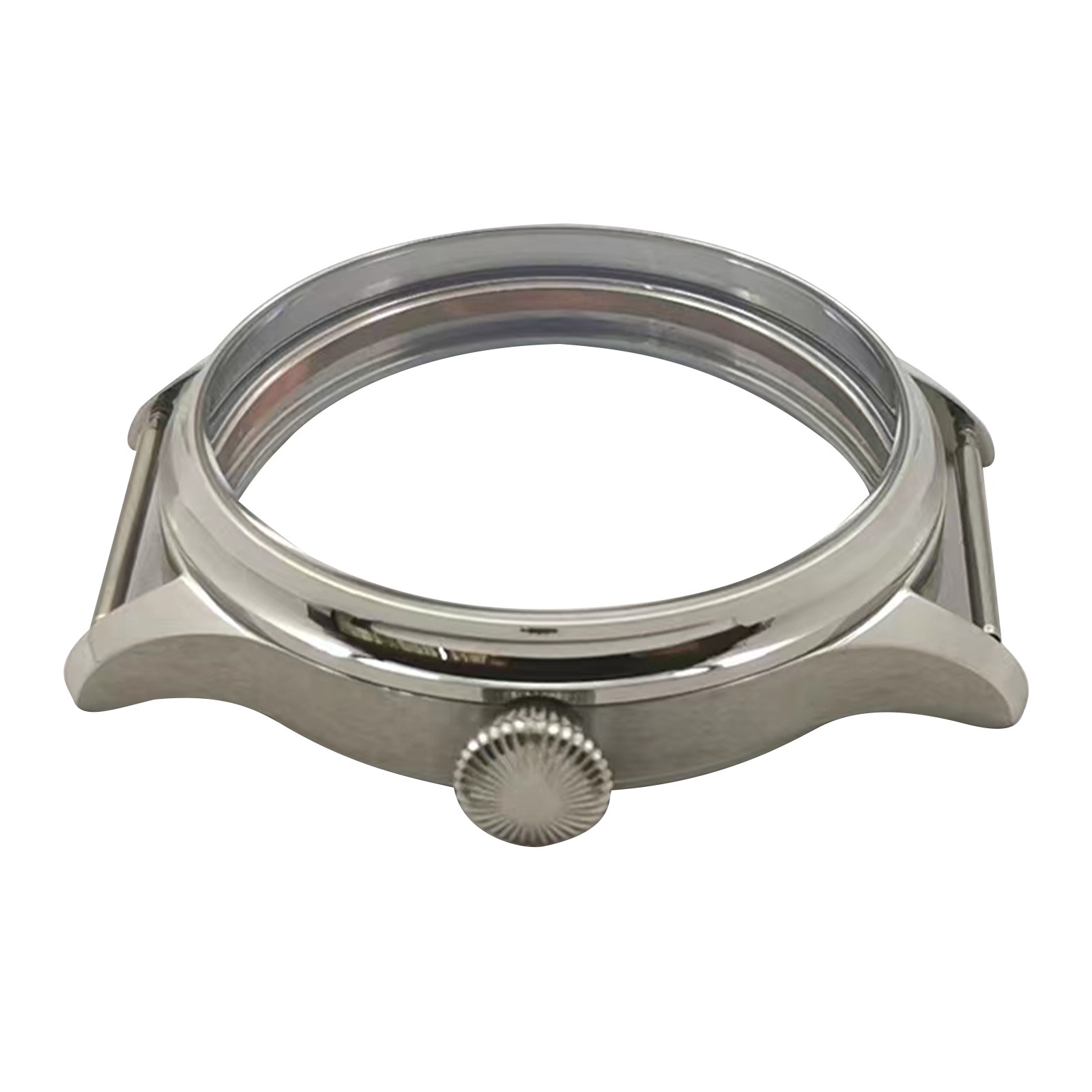 Waterproof Stainless Steel Watch Case W/Crown For ETA6497 6498 ST3600 Movement C