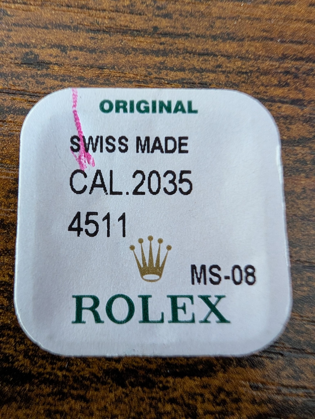 ROLEX-MINUTE PINION WITH CANNON PINION-FACTORY SEALED-CALIBER 2035 PART 4511