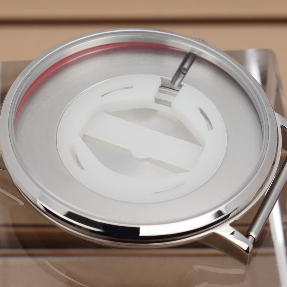 40mm Ultra-Thin Silvery Watch Case 316L Stainless Steel For Miyota GL20 Movement