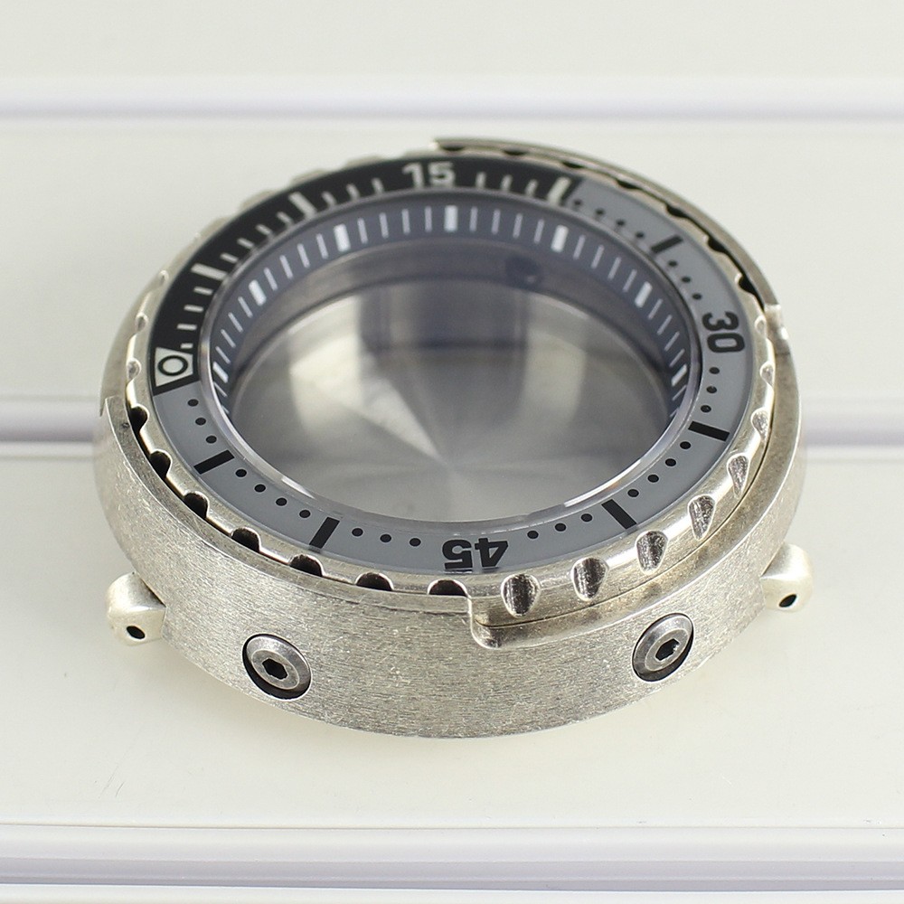 Dive 47mm Steel Watch Case Luminous Modify Tuna Can Skx Mod For Seiko NH35 NH36
