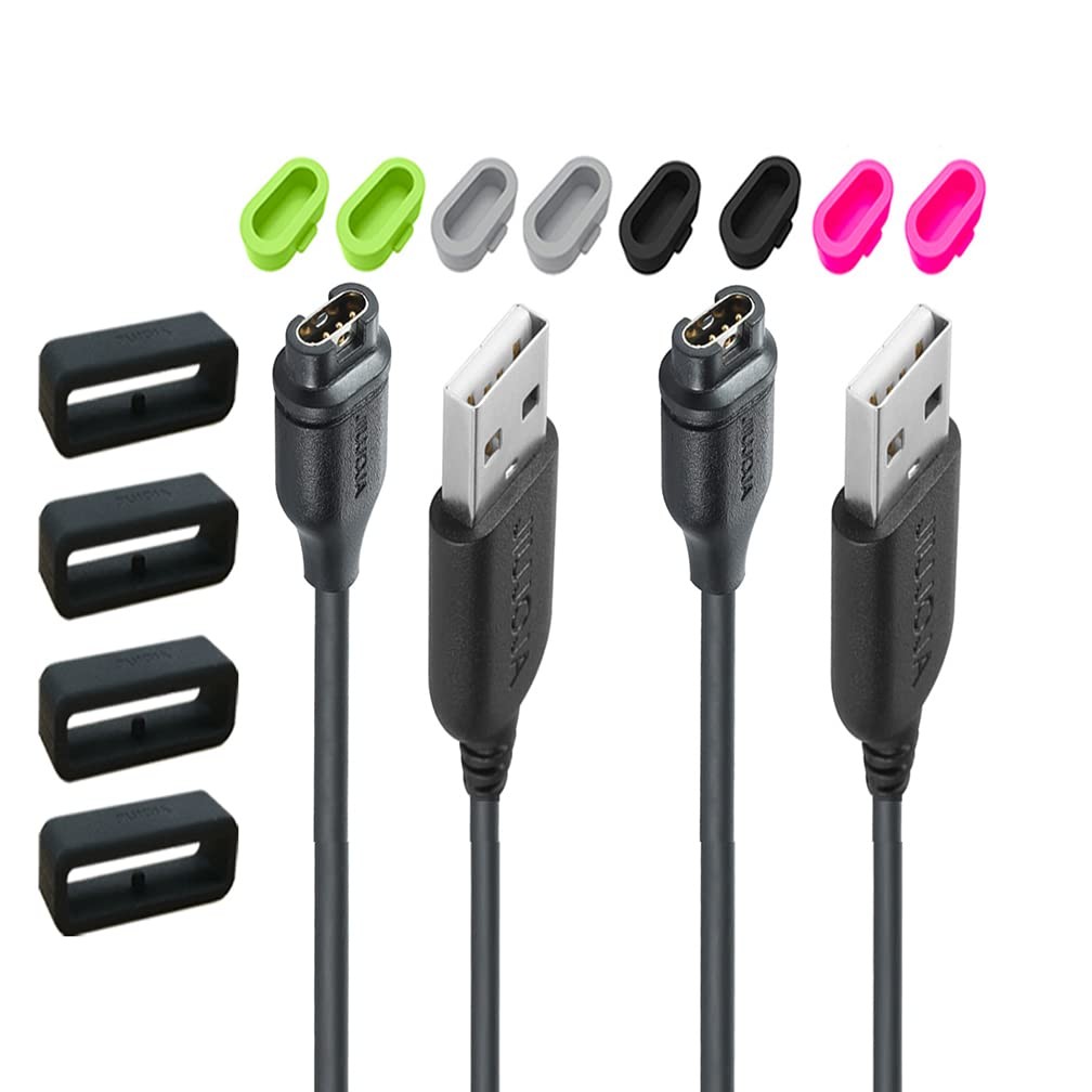JIUJOJA 2PACK Charger for Garmin vivoactive 4S/Rey/Captain Marvel/Appraoch X1…