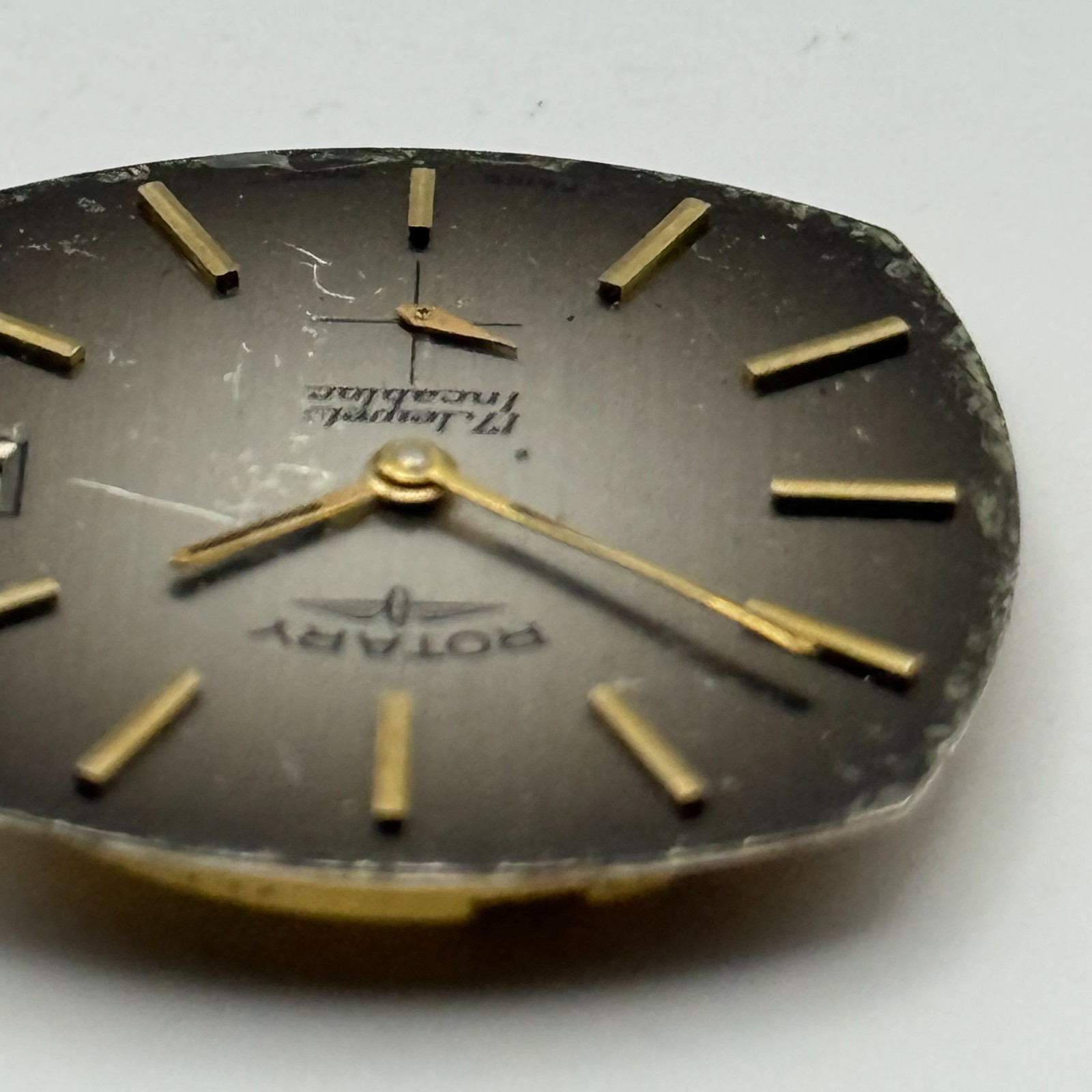 Peseux 7056 Watch Movement Rotary 17 Jewels Incabloc Date Manual Wind Parts 26mm