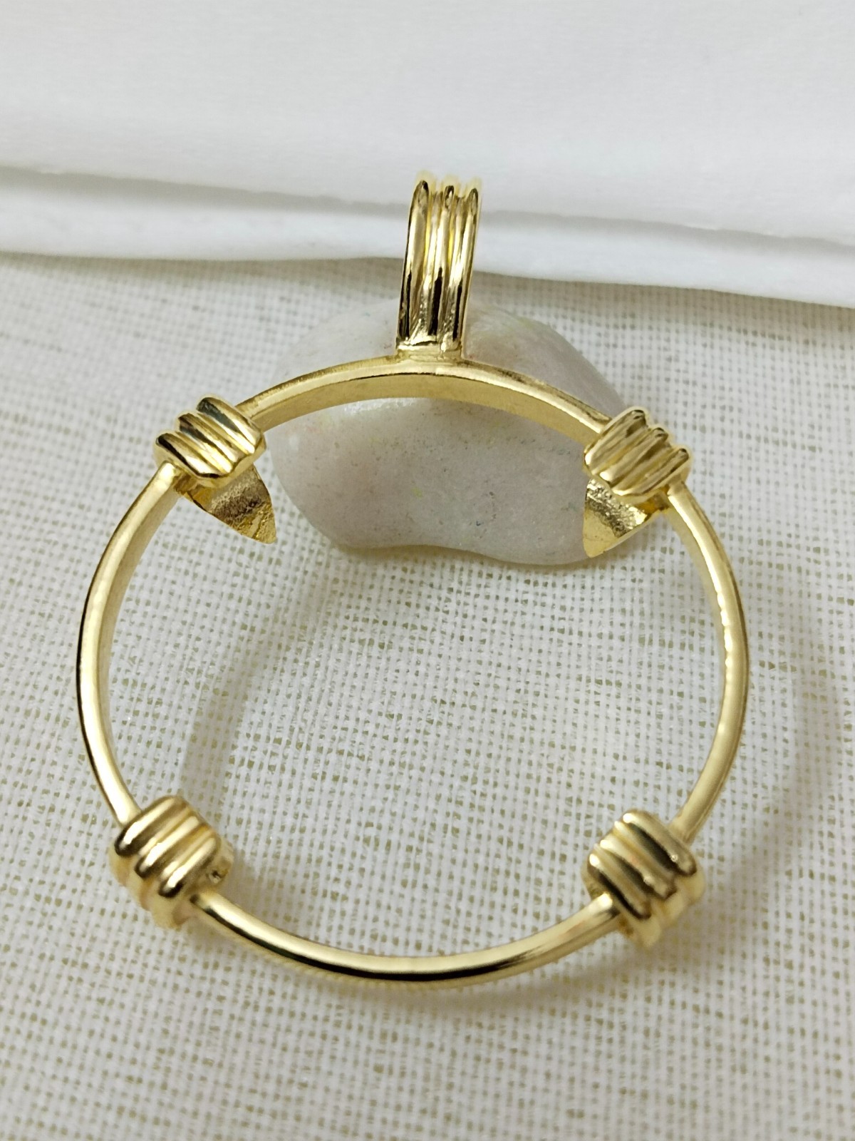 925 Sterling Silver Round Bezel Pendant: Coin Connector, Jewelry Making