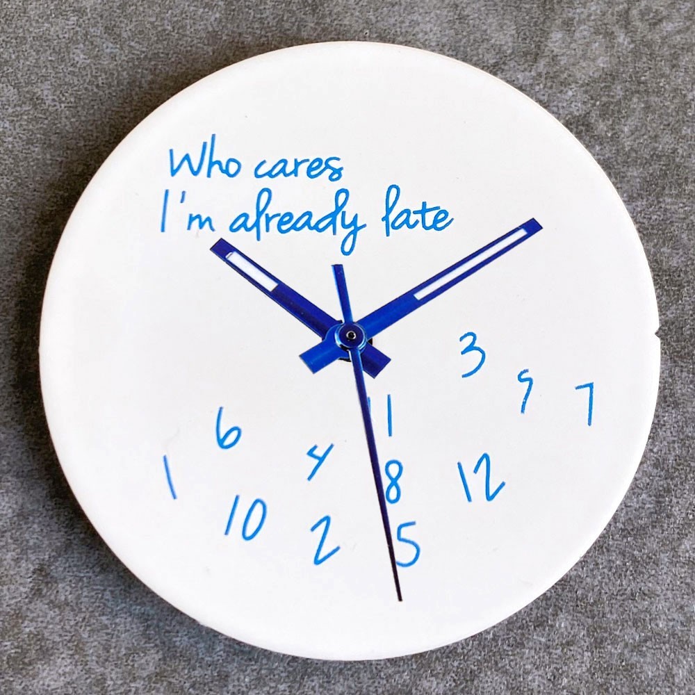 New Fashion “Who Cares,I am Already Late”Dial for NH35 ETA 2824 Miyota 8215 29mm