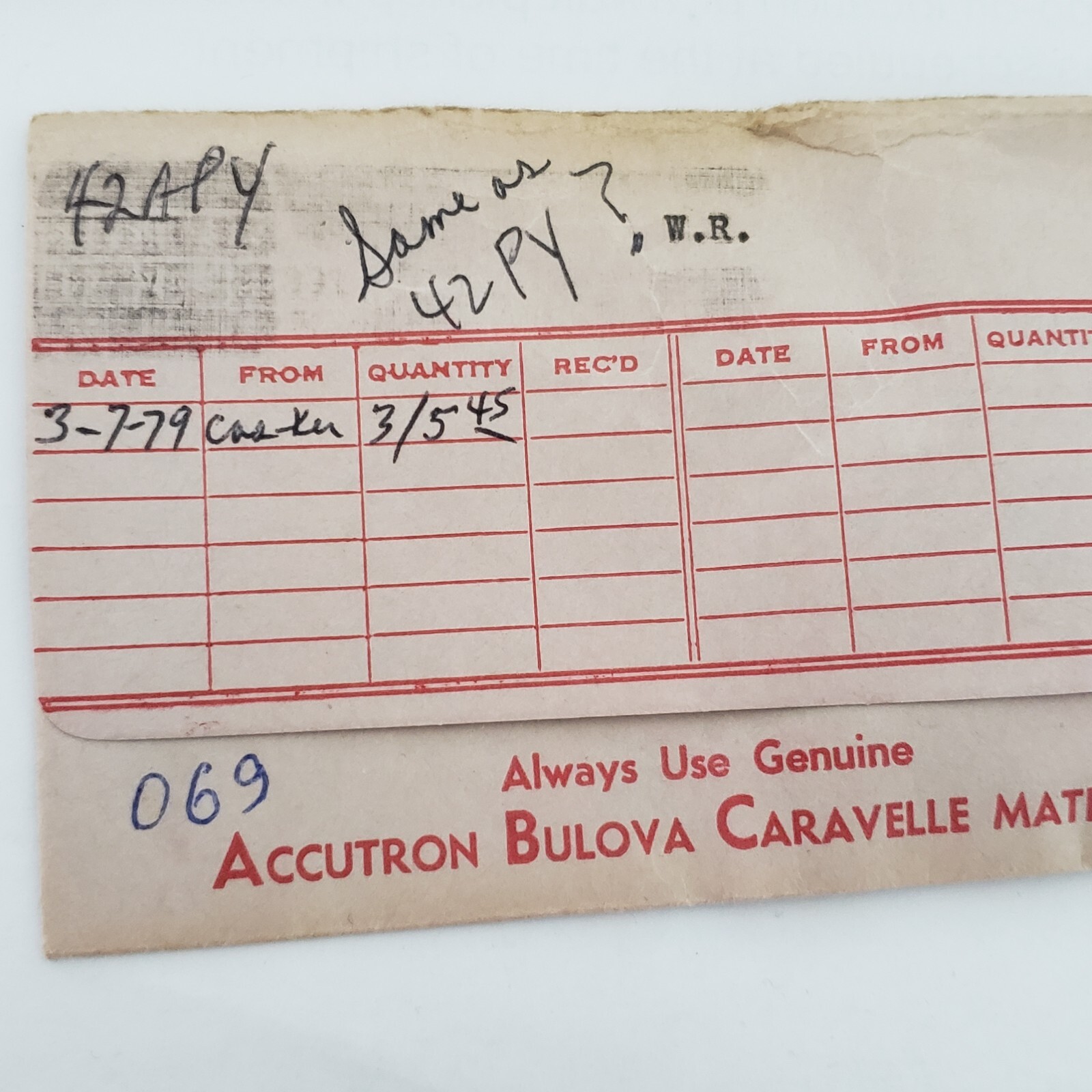 Bulova crown yellow color 72APY New old stock 4.0mm – 069