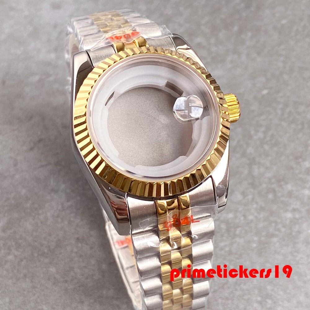 Lady’s 31mm Watch Case Sapphire Fit NH05 NH06 Wristwatch Mod Parts Silver Golden