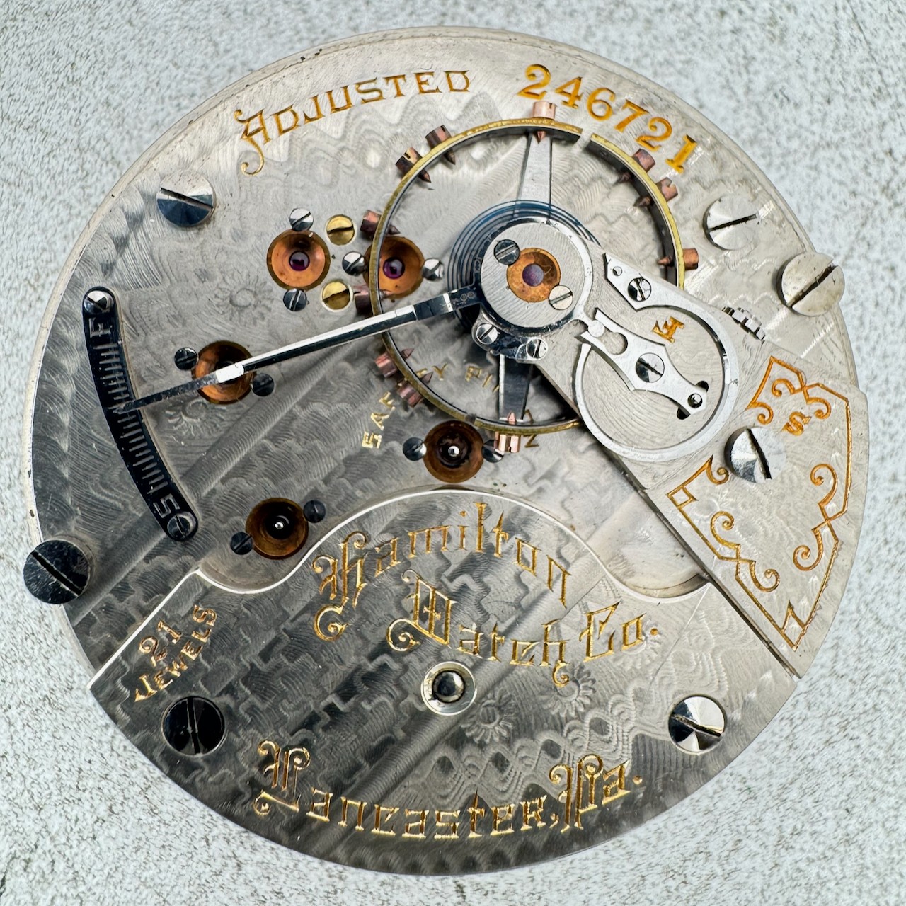 Antique 18s 1903 Hamilton 21j Mechanical Railroad Pocket Watch Movement 940 USA