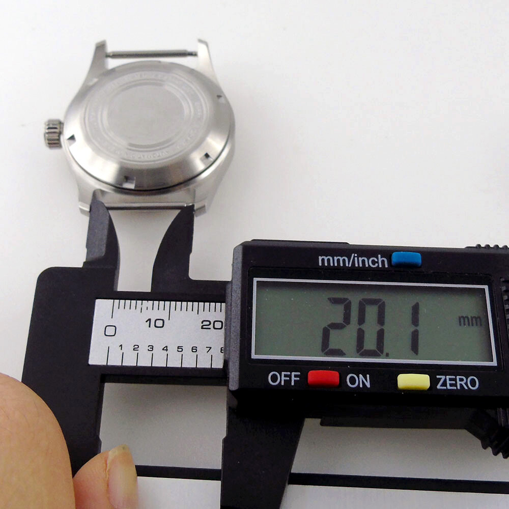 36mm Pilot Stainless Steel Sapphire Watch Case Fit NH35 NH36 ETA 2824 Glass Back