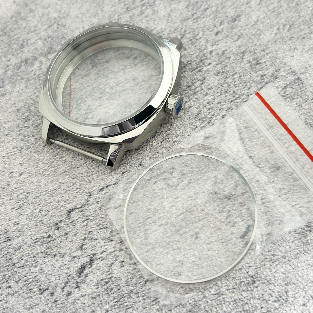 42mm Stainless Steel Watch Case Sapphire Crystal Fit 6497 ETA6498 ST36 Movement