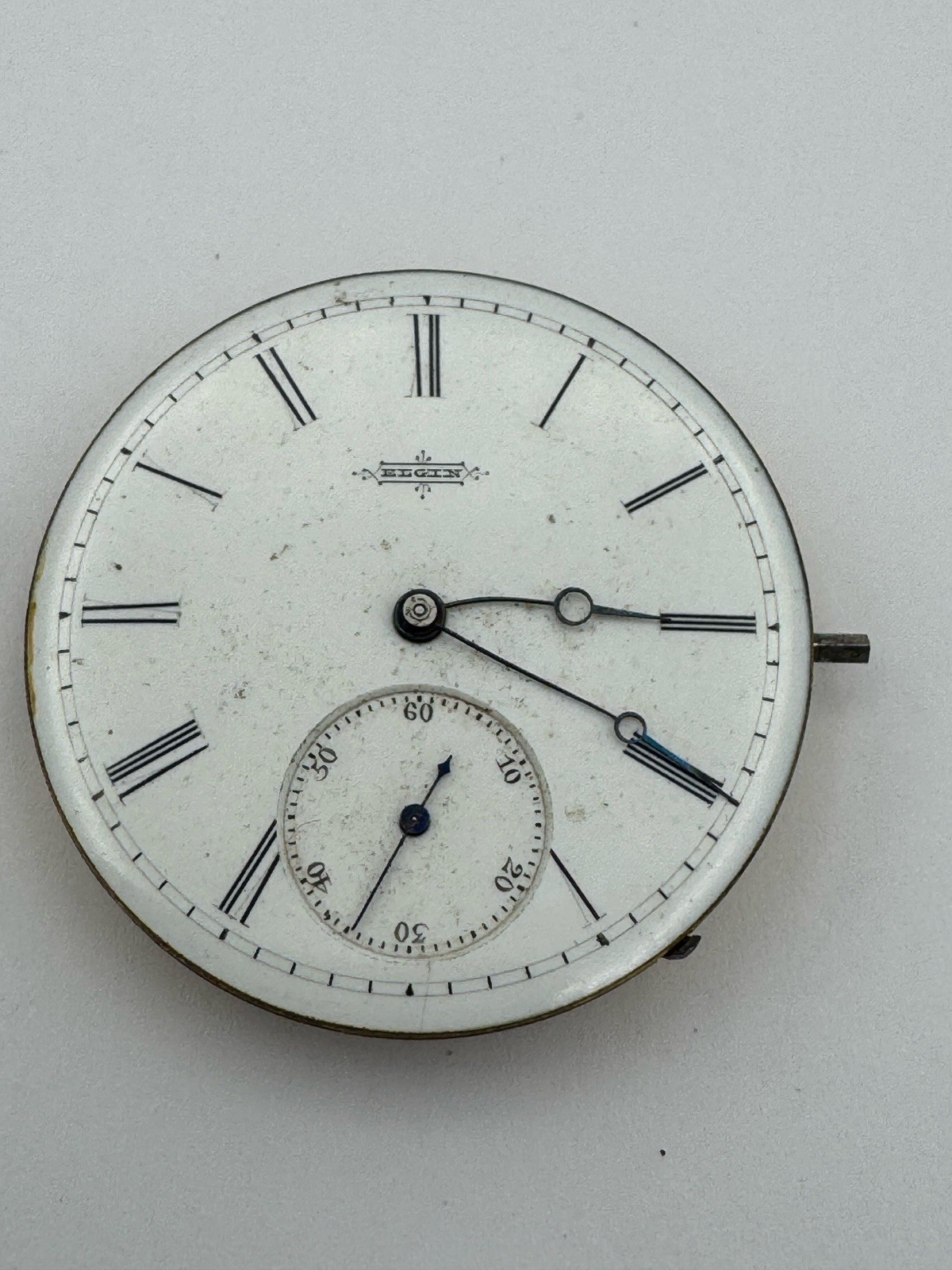 Vintage Elgin 8s 15J Grade 66 Pocket Watch Movement For Parts Or Repair
