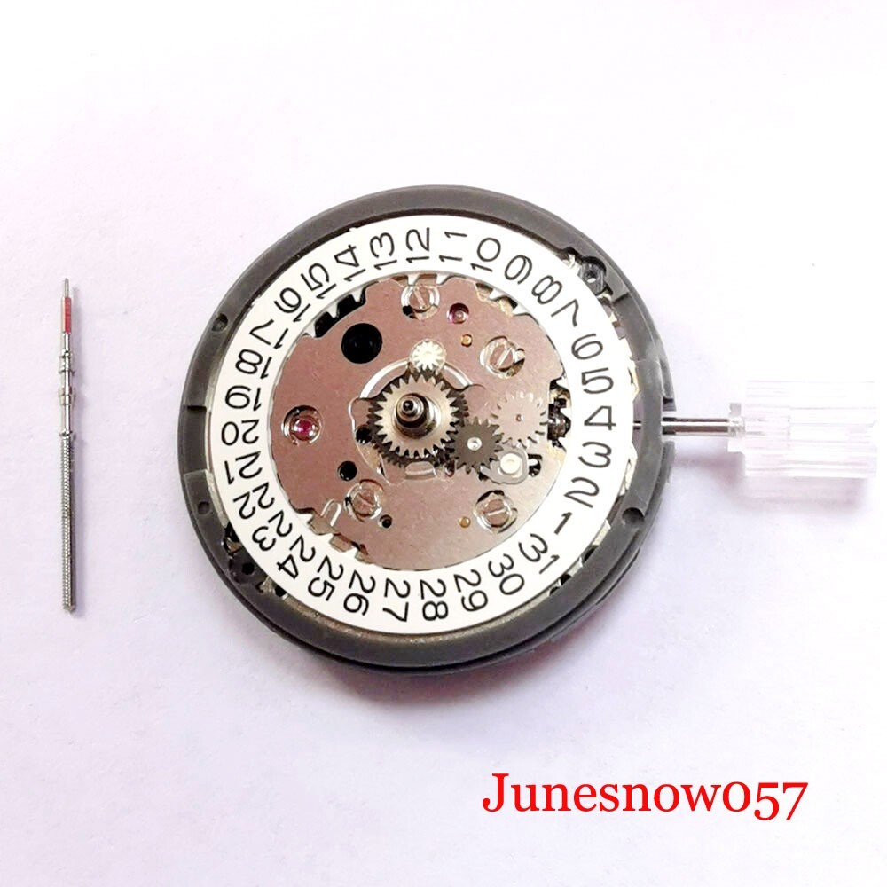 Japan NH34A Mechanical 24 Jewels Automatic Watch Movement And White Date Display