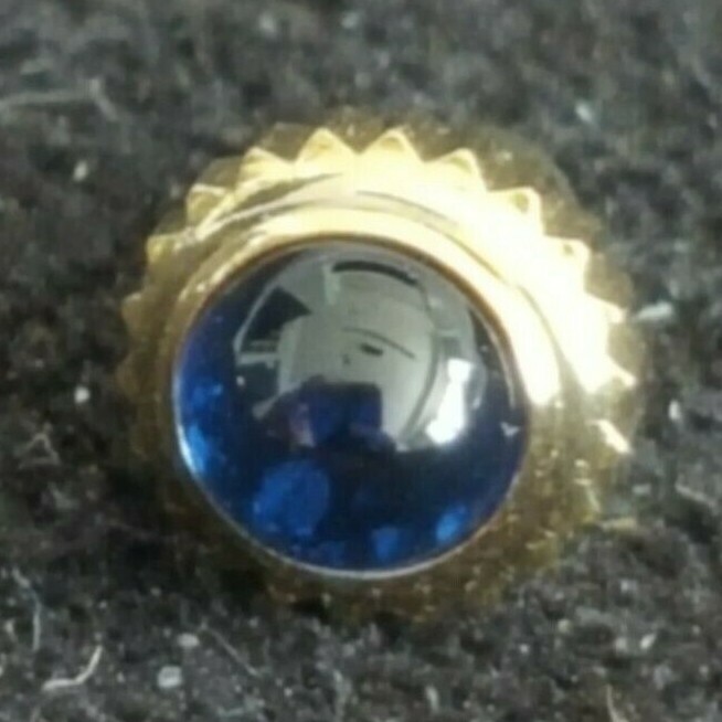 Longines Gold Plated Crown With Blue Cabochon Stone and Gasket Part Number 13-21