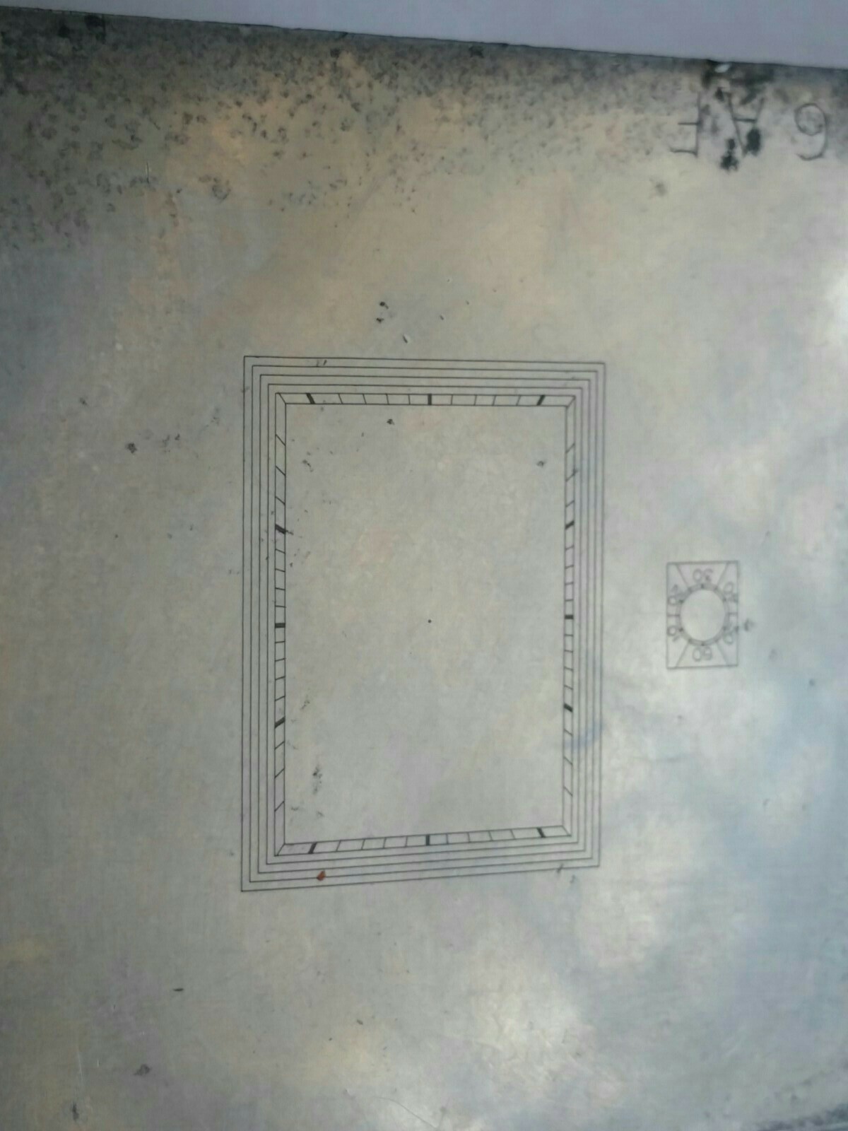 Vintage printing plate for the wrist watch dial refinishing