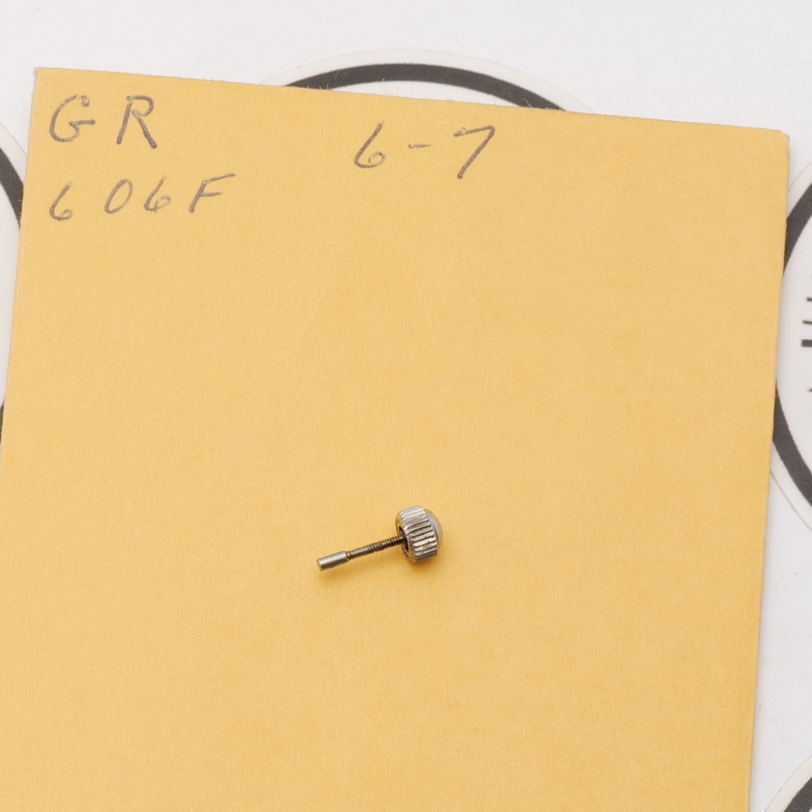 Gruen 606F w/ Crown Watch Winding Stem Part New Old Stock (C7D22)