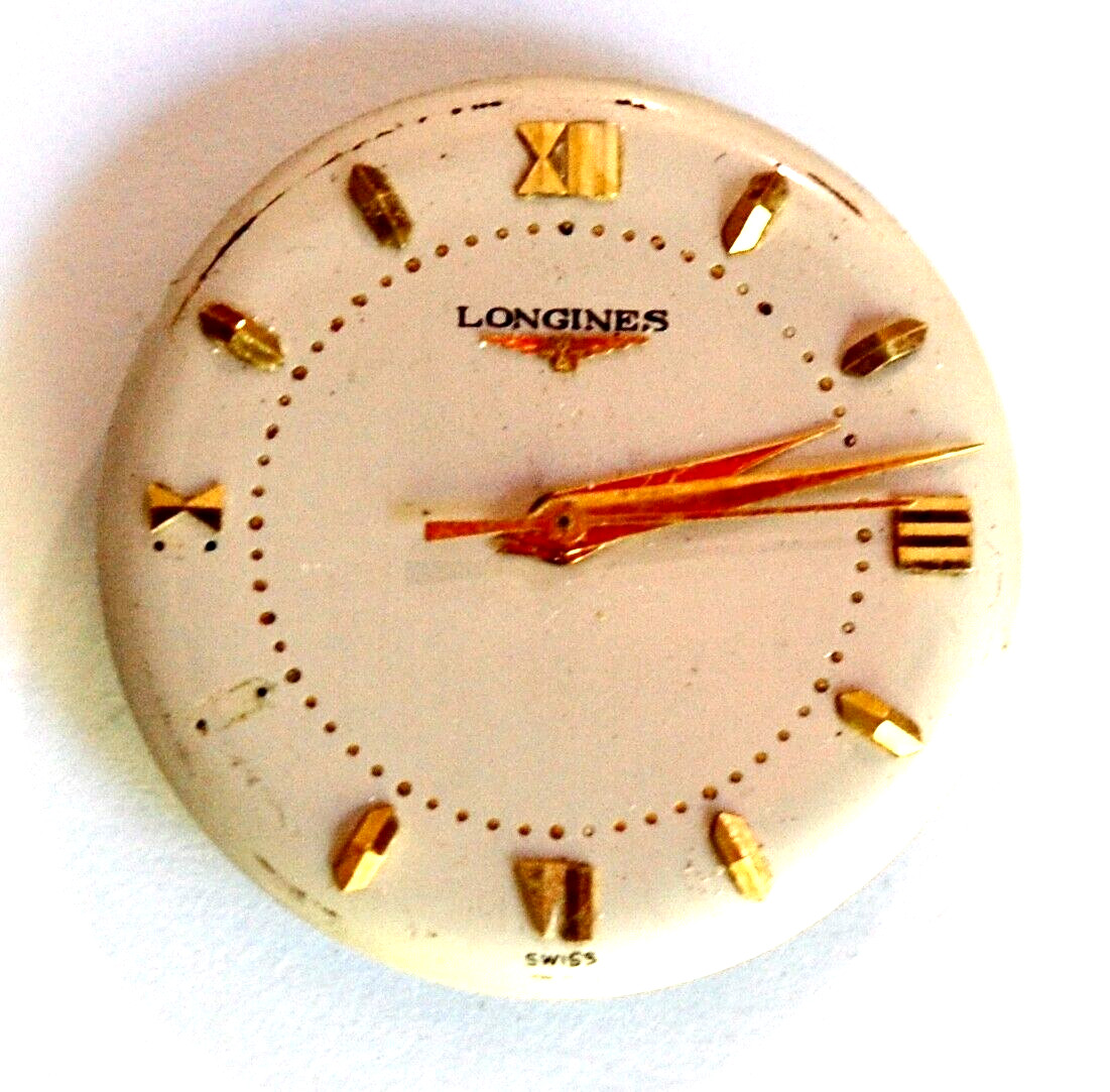 VINTAGE LONGINES MECHANICAL WATCH MOVEMENT CAL. 23Z5 RUNS WELL DIAL 29.5 MM