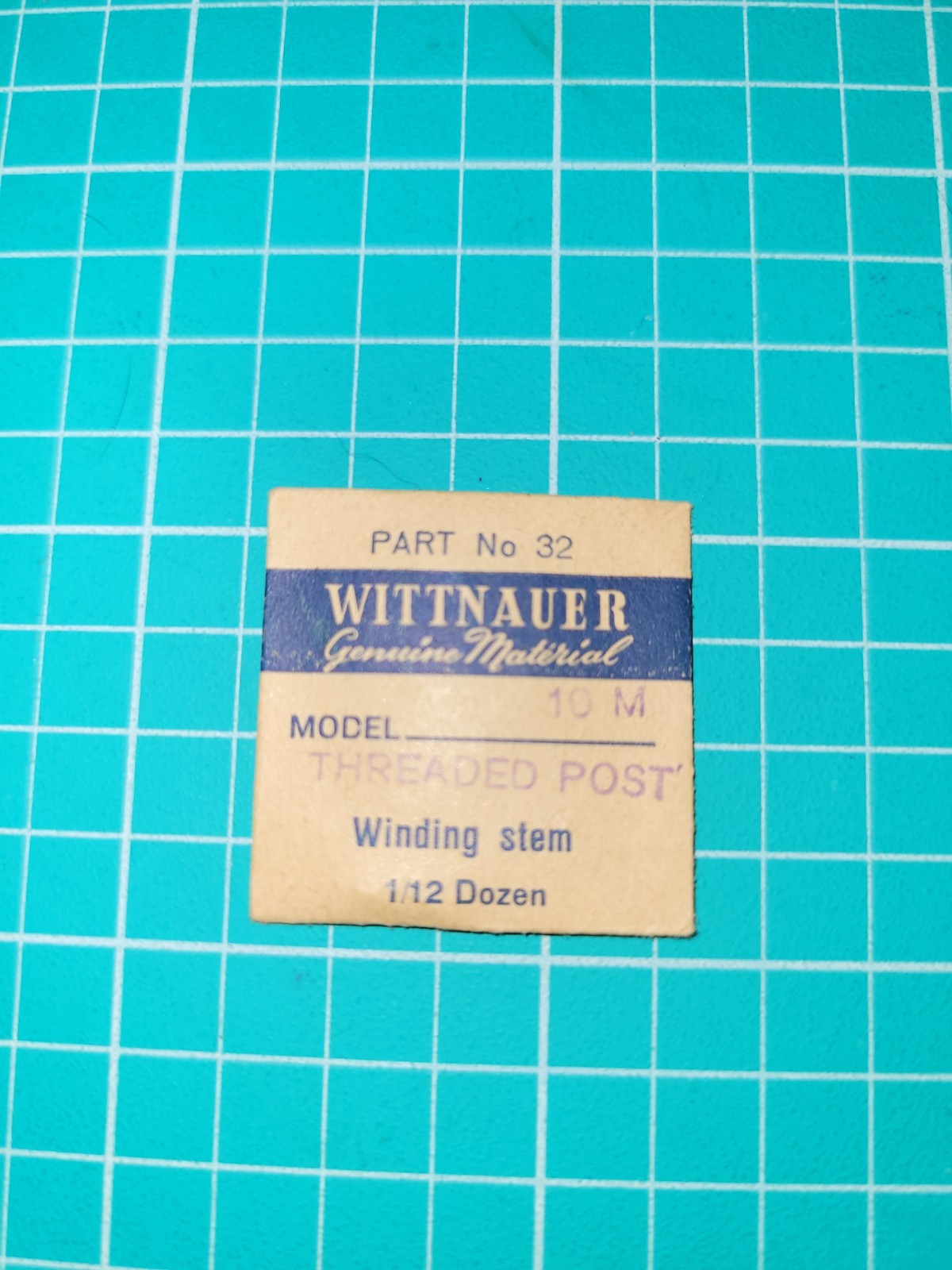 wittnauer #32 threaded post winding stem 10m Sealed