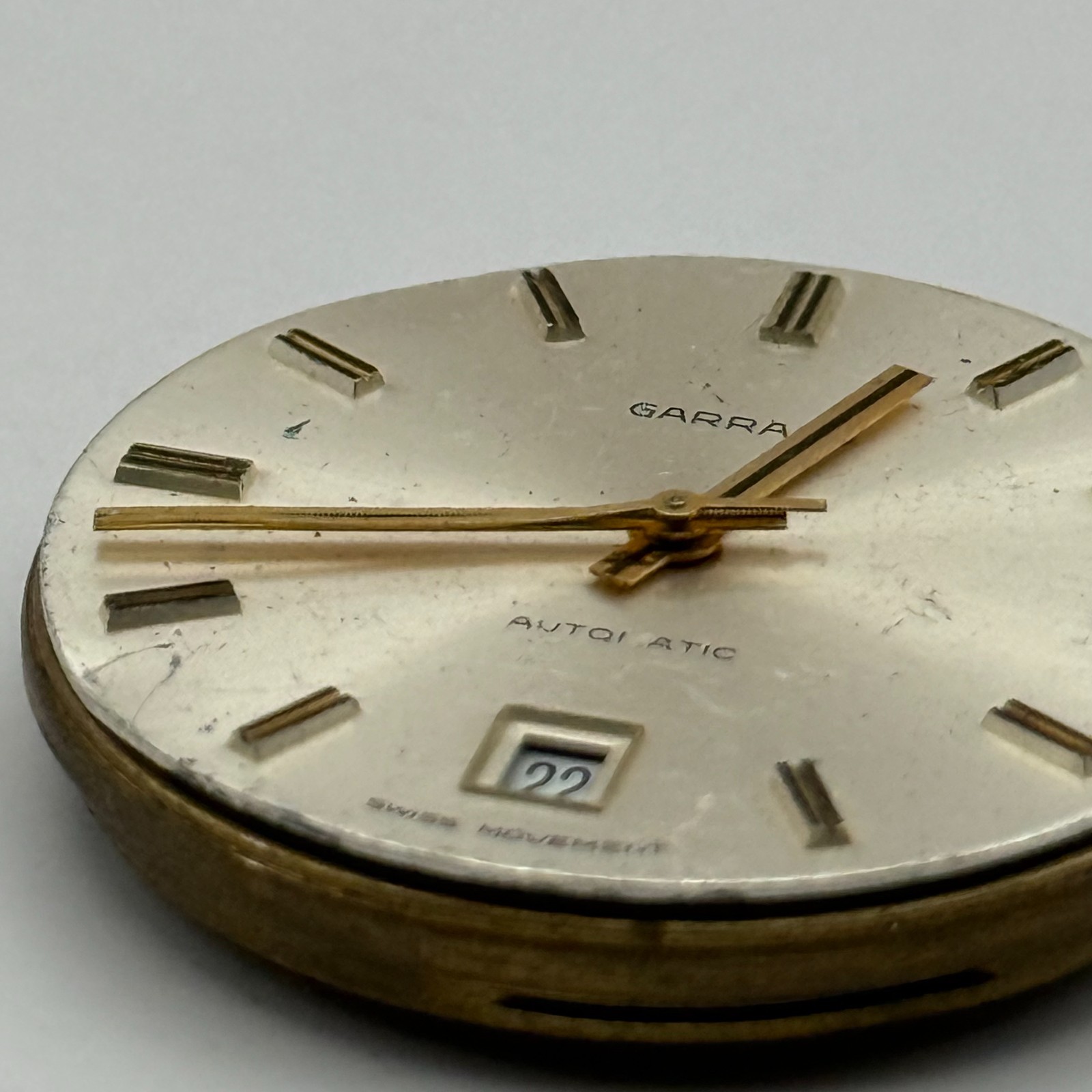 MSR S76/28 Watch Movement Garrard Date 21 Jewels Automatic Vintage Parts 30.5mm
