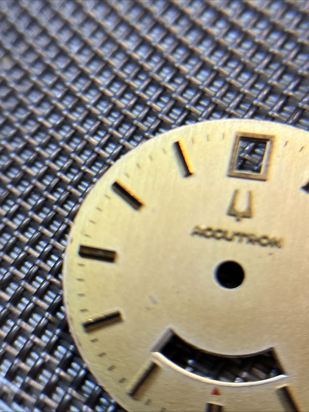 Vtg Bulova Accutron Watch Dial Date Windows Used 1960-1970