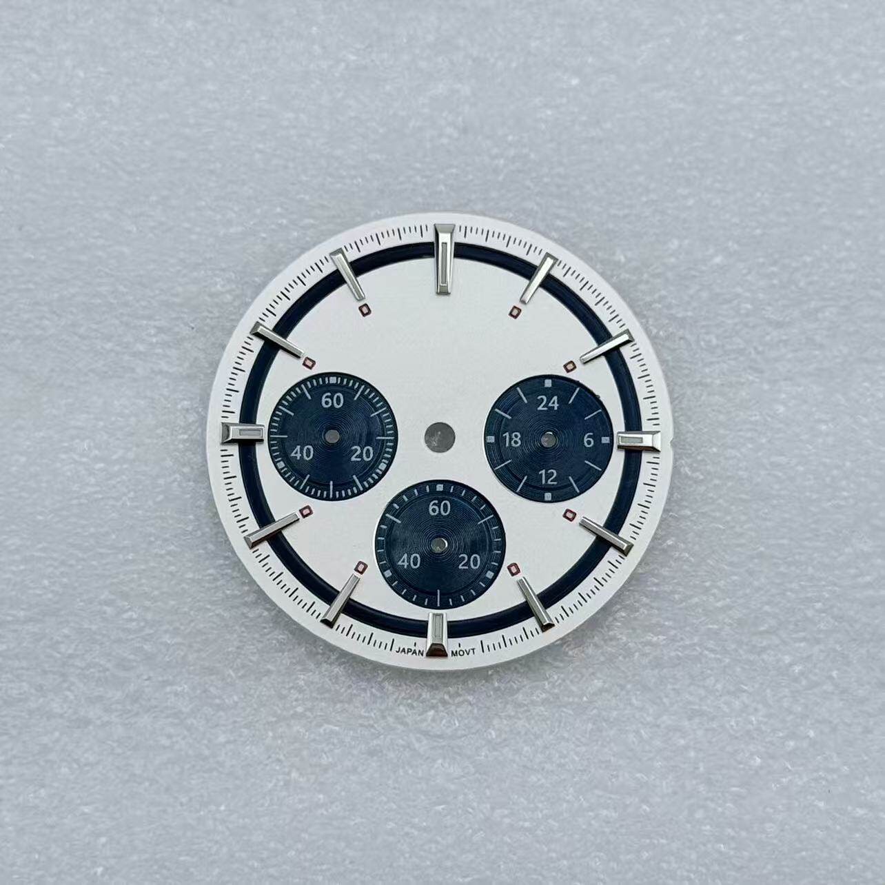 29.5mm/32.5mm Multi-functional Watch Dial Green Luminous for VK63 Movement Parts