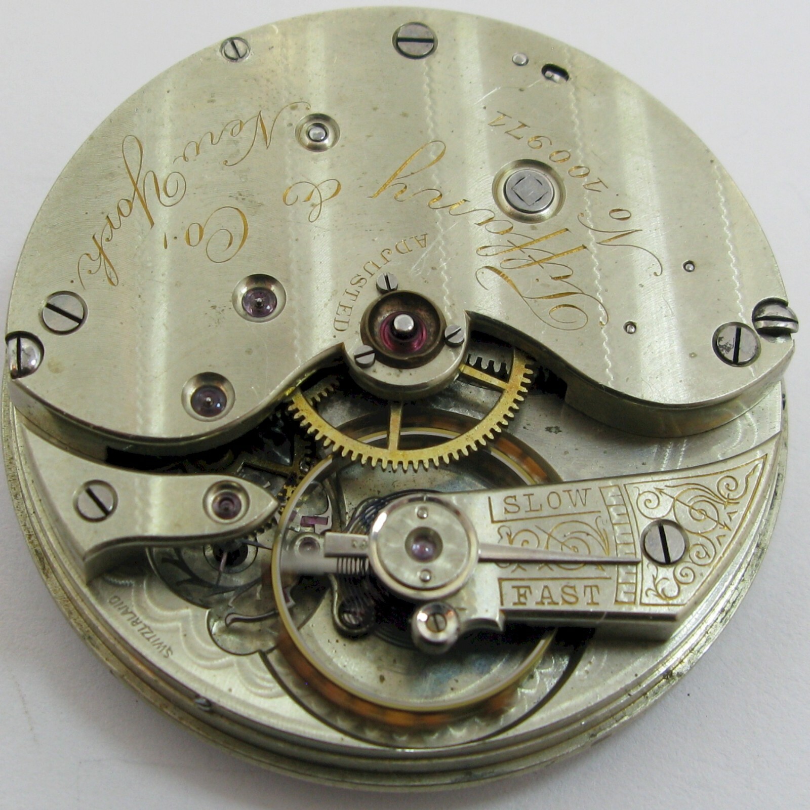 Tiffany New York 17 jewels Watch Movement for parts HC diameter 43.2 mm
