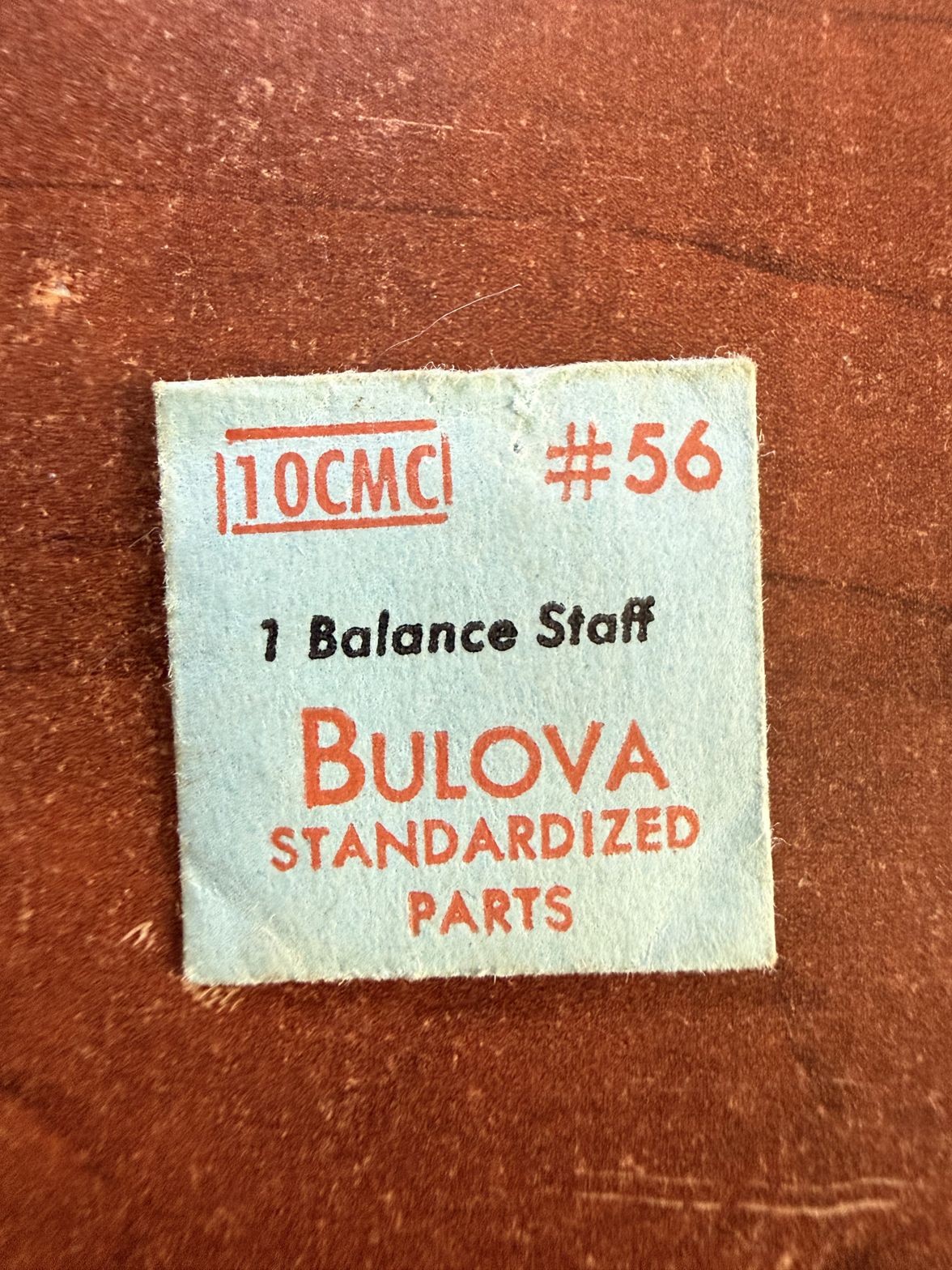Bulova 10CMC #56 Balance Staff NOS Genuine Vintage Watch Part