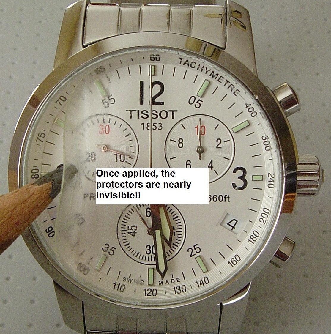 “The Original” Watch Lens/Display/Crystal/Screen Protector/Cover film. Set of 3