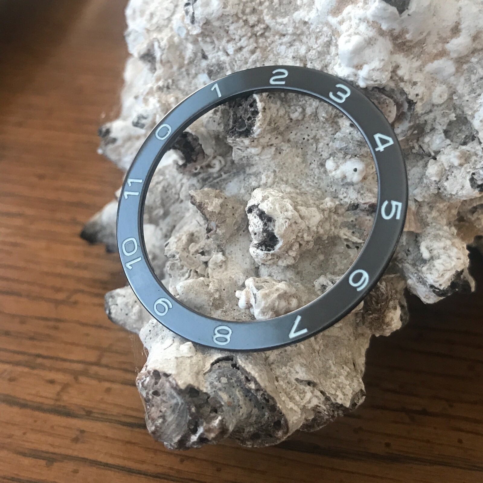 Ceramic Black [Spectre] Bezel Insert for Seiko SNZH ~ US Seller + Ships Fast