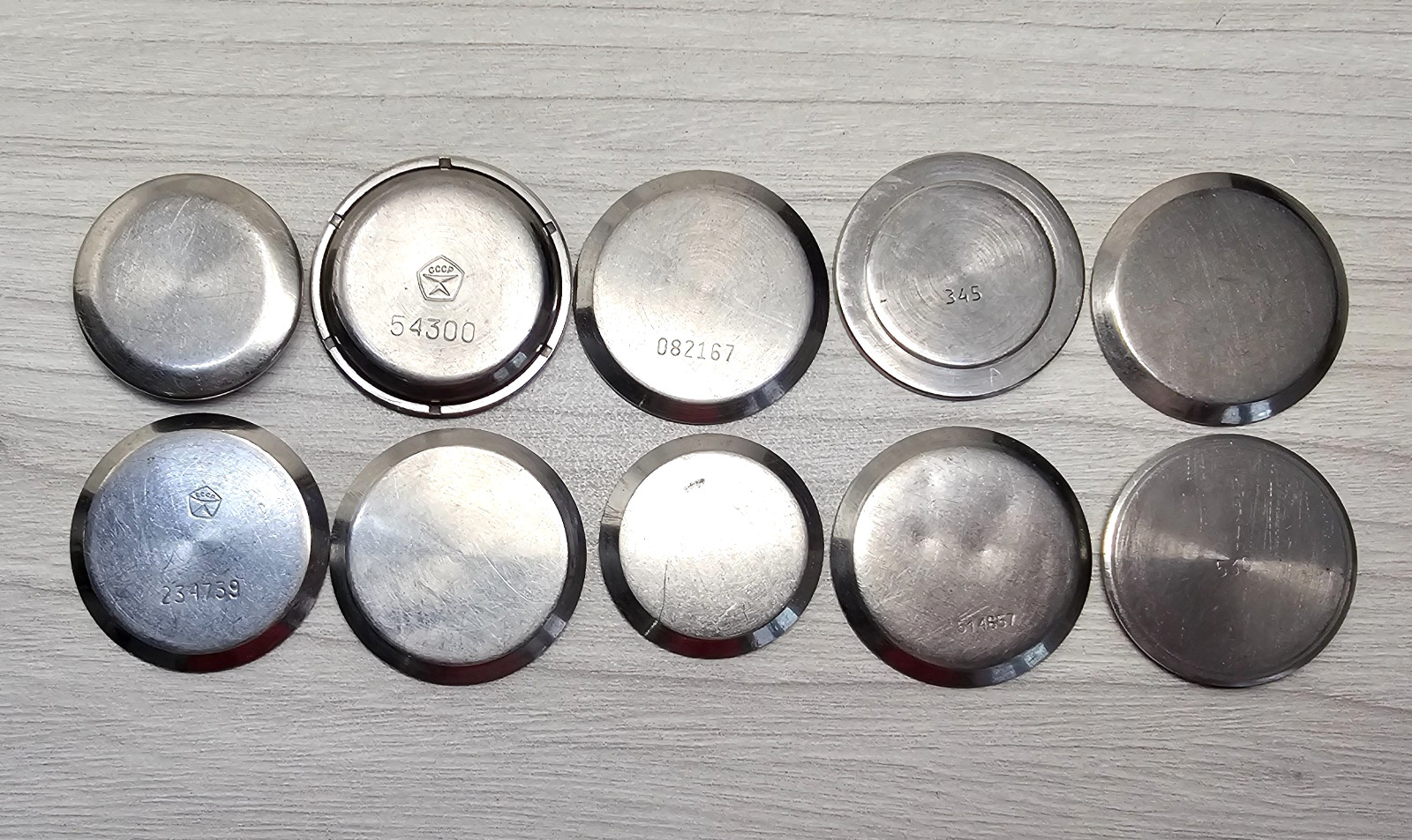 10 Vintage Soviet USSR Watch Case Backs Assorted Mixed Watch Parts