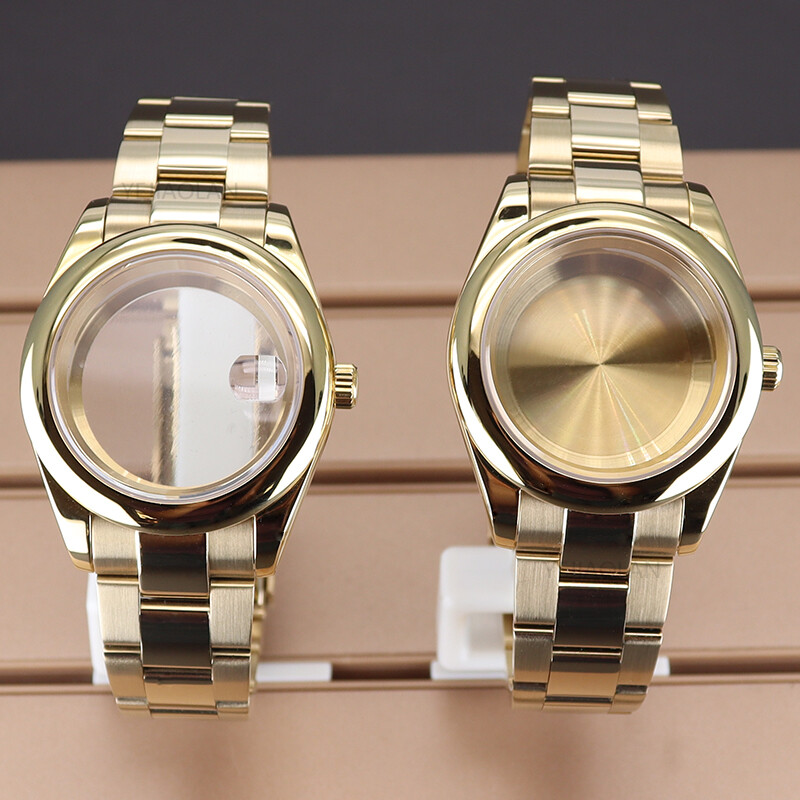 36mm/39mm Watch Case+Oyster Strap Sliding lock buckle Sapphire For Nh35 4R35 36