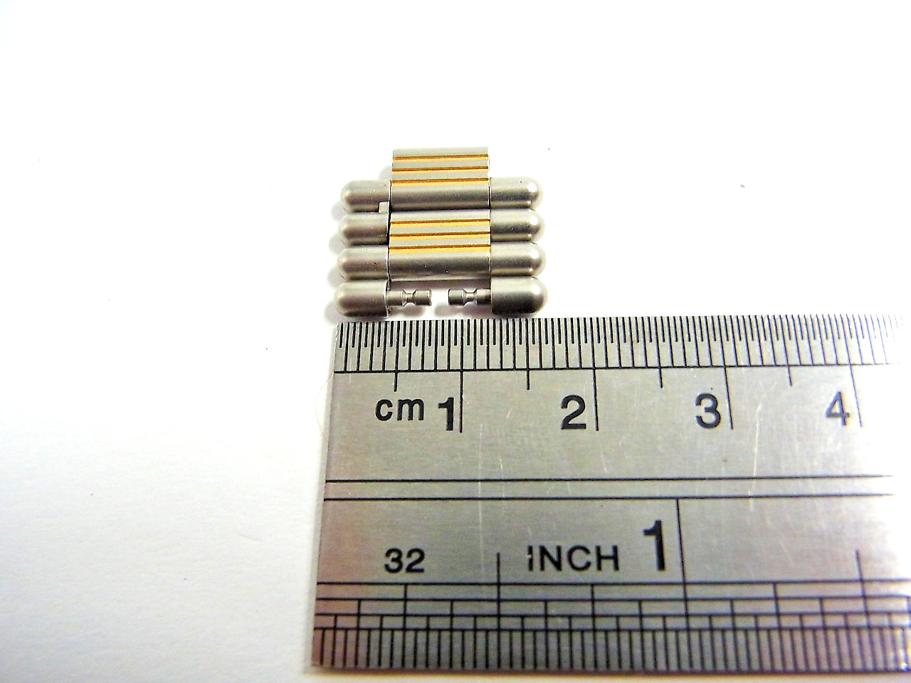Cartier Must 21 Watch 17mm Genuine SS Link Band Bracelet Parts 2pcs set Mint (c