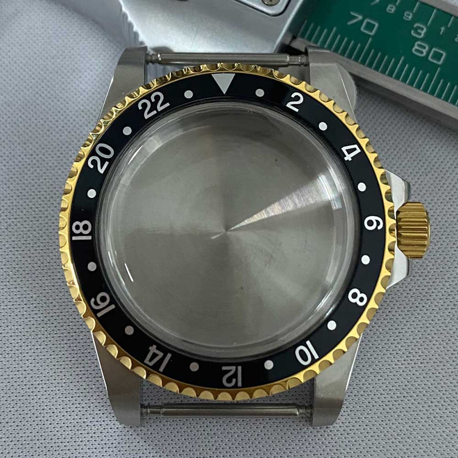 316L Metal Watch Case Golden Retro Shell 39.5mm for Japanese NH35/ NH36 Movement