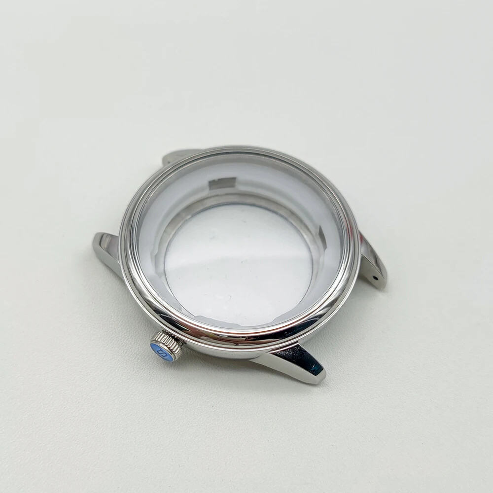 Watch Case 40mm Polished Steel Set For NH34 NH35 NH38 Mechanical Movement Cover