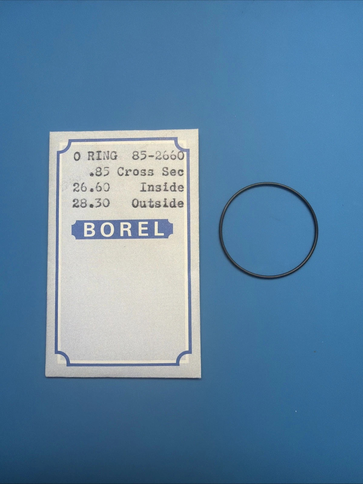 Borel O-Ring 85-2660 Watch Gasket 26.60mm ID x 28.30mm OD x 0.85mm CS