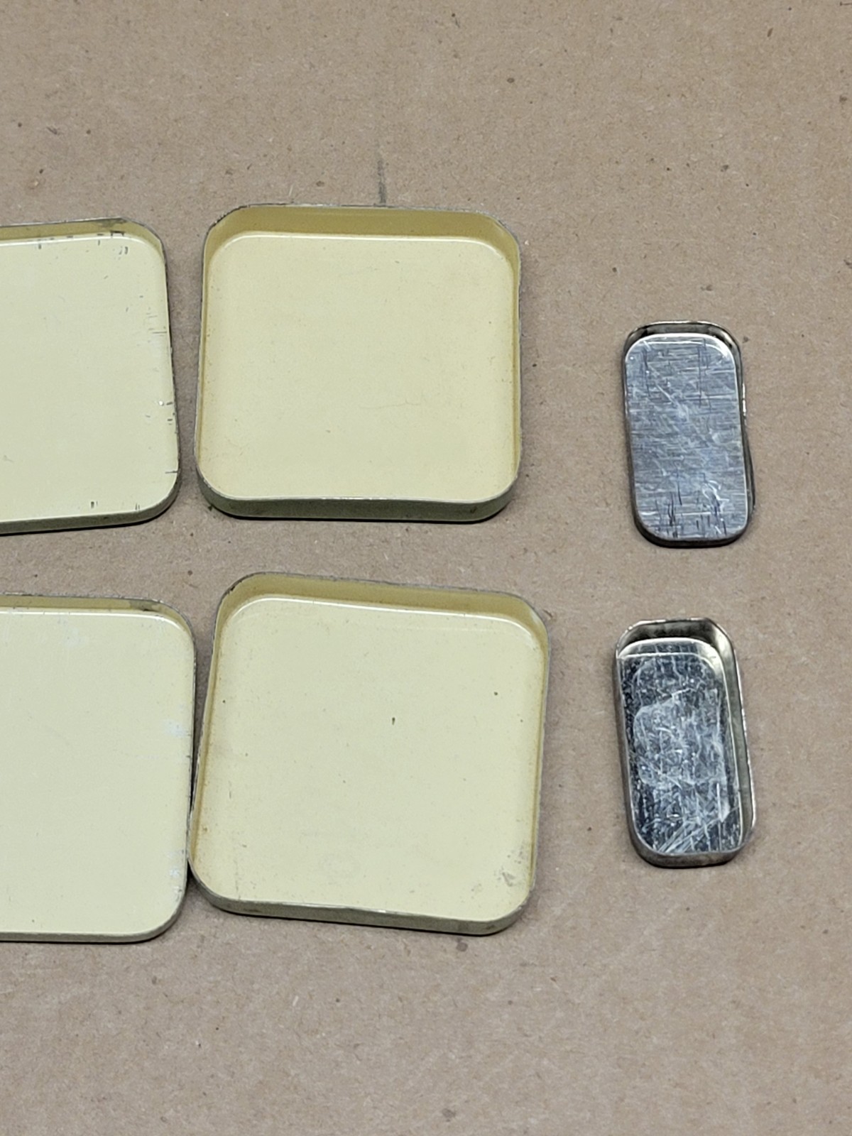 4 International Dial Co Watchmaker Small Parts Storage Tins Metal Tin + 2 Extra