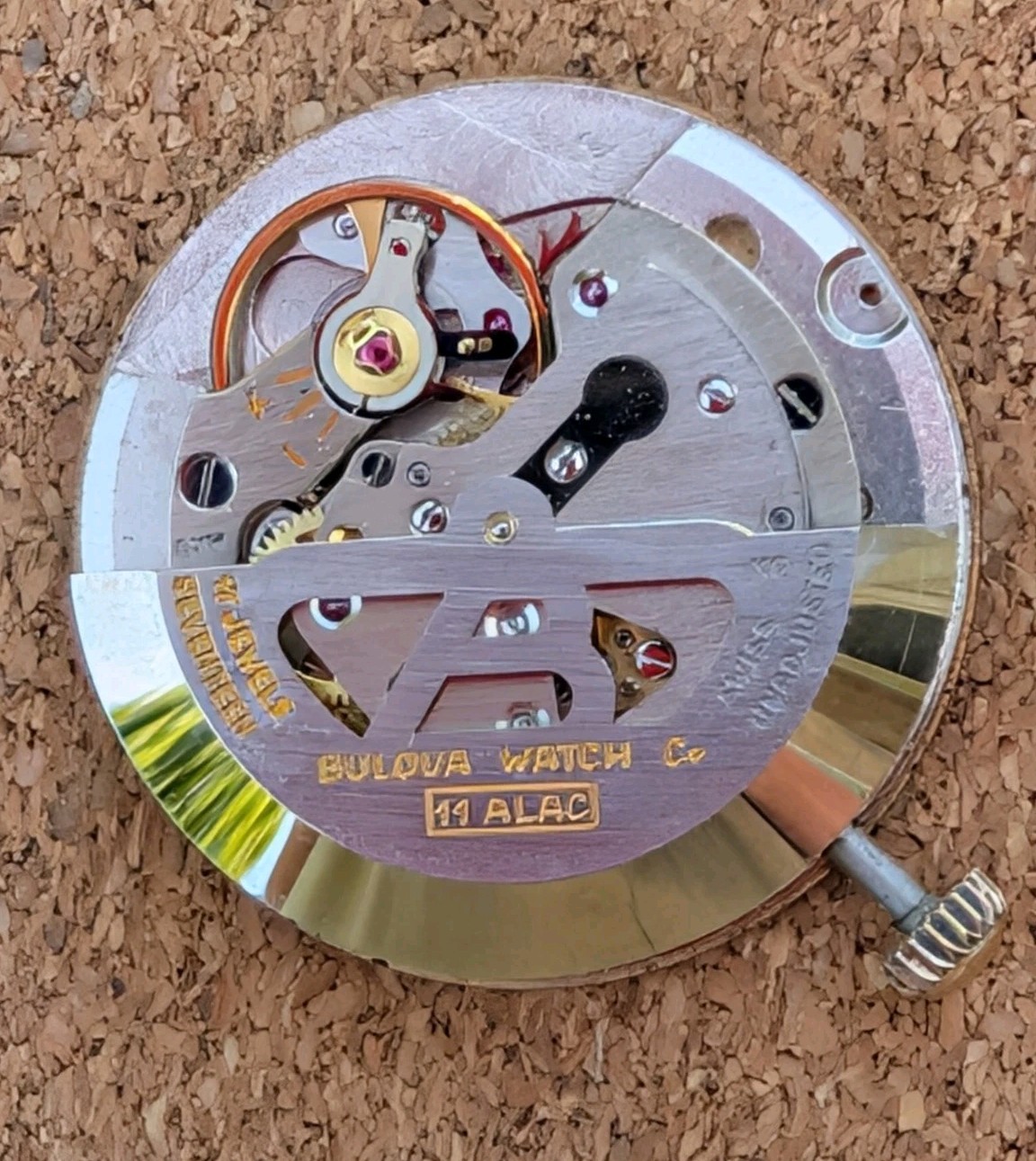 Bulova 17 jewel Automatic mov’t (cal 11ALAC) Running ,Original Black Dial!